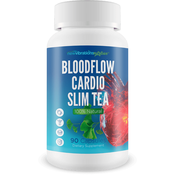 Blood flow Cardio Slim Tea - Advanced Pressure Support Full Body Detox Cleanse for Women - Increase Blood Flow & Circulation to Reduce Pressure & Increase Lymph Detoxification Flow - Slim Gut Detox