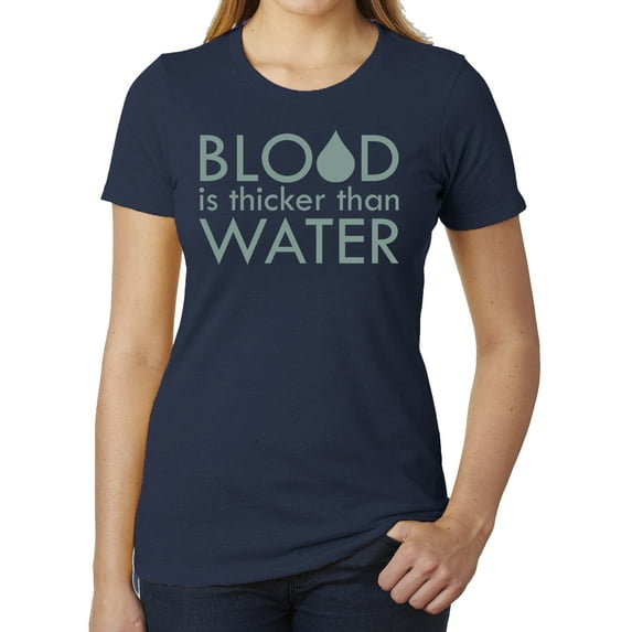 Blood is Thicker than water- Family Reunion Woman's T-shirts - Heather Navy MH200WFAM S23 XL