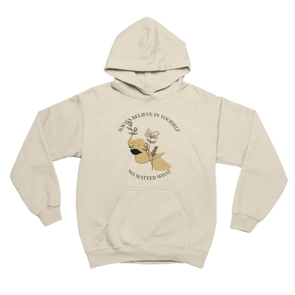 BloodLine StreetWear "Always Believe" Long Sleeve Hoodie Sweatshirt - Unisex Hoodie - Soft, Warm, and Comfortable - Perfect for Casual Wear and Cooler Weather