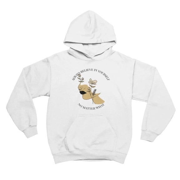 BloodLine StreetWear "Always Believe" Long Sleeve Hoodie Sweatshirt - Unisex Hoodie - Soft, Warm, and Comfortable - Perfect for Casual Wear and Cooler Weather