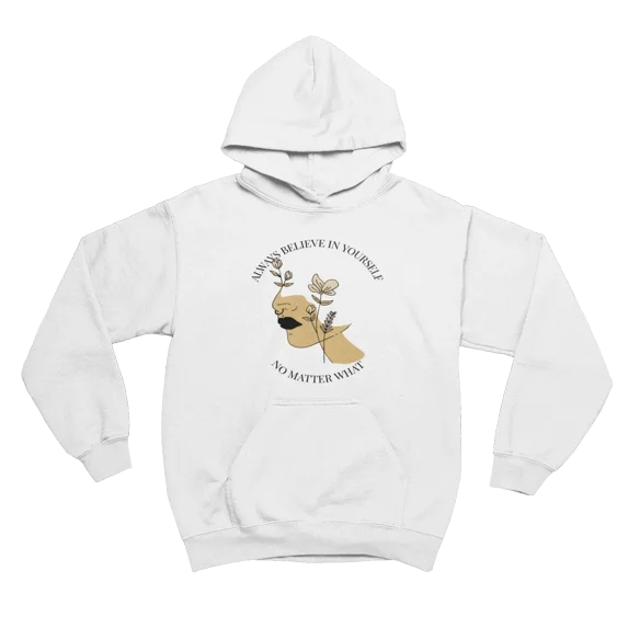 BloodLine StreetWear "Always Believe" Long Sleeve Hoodie Sweatshirt - Unisex Hoodie - Soft, Warm, and Comfortable - Perfect for Casual Wear and Cooler Weather