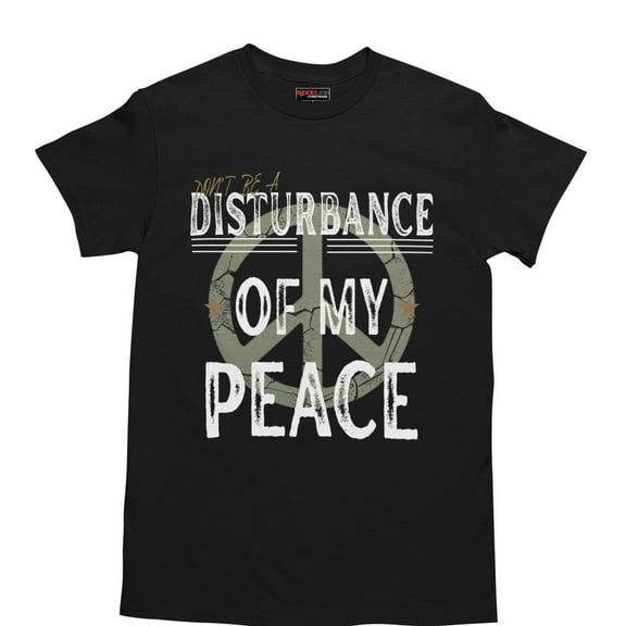 BloodLine StreetWear Disturbance Of My Peace Tee – Black Short Sleeve T-Shirt – Soft, Bold & Comfortable Streetwear Statement