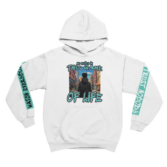 BloodLine StreetWear " Game of Life" Long Sleeve Hoodie Sweatshirt - Unisex Hoodie - Soft, Warm, and Comfortable - Perfect for Casual Wear and Layering