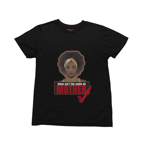 BloodLine StreetWear 'Mom Ain't Mother' Fitted Women's Short Sleeve Cotton T-Shirt - Soft, Durable, Pre-Shrunk Casual Tee for Everyday Comfort