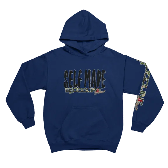 BloodLine StreetWear "Self Made" Long Sleeve Hoodie Sweatshirt - Unisex Hoodie - Soft, Warm, and Comfortable - Perfect for Casual Wear and Cooler Weather