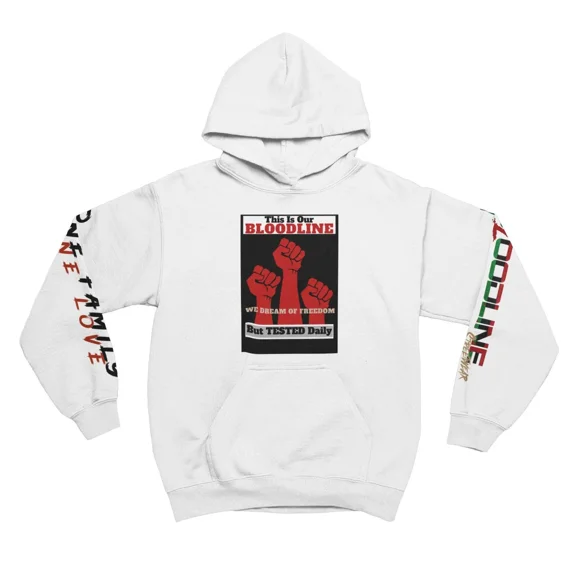 BloodLine StreetWear "Tested Daily Hoodie" Long Sleeve Hoodie Sweatshirt - Unisex Hoodie - Soft, Warm, and Comfortable - Perfect for Casual Wear and Layering