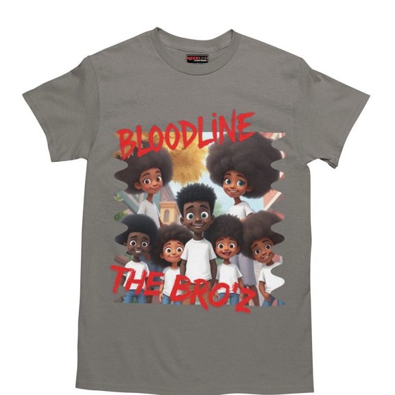 BloodLine StreetWear 'The Broz The Crew, Tee' Unisex Short Sleeve Cotton T-Shirt - Soft, Durable, Pre-Shrunk Casual Wear for Everyday Comfort