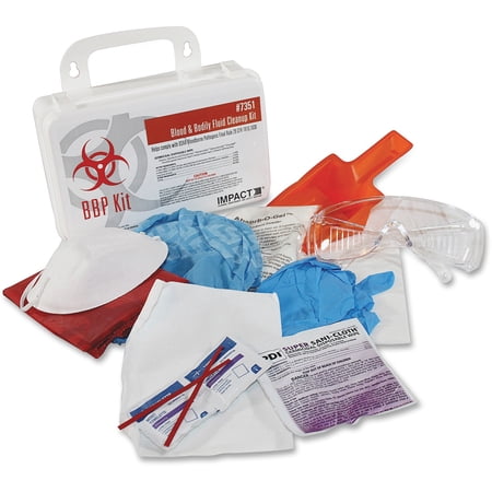 Bloodborne Pathogen Cleanup Kit, Osha Compliant, Plastic Case | Bundle of 5 Each
