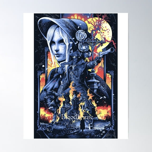 Bloodborne Poster Wall Art, Modern Wall Decor For Living Room Bedroom, 24x36 UNFRAMED