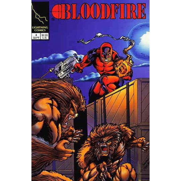 Bloodfire #4 VF ; Lightning Comic Book