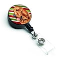 thumbnail image 1 of Bloodhound Candy Cane Holiday Christmas Retractable Badge Reel, 1 of 1