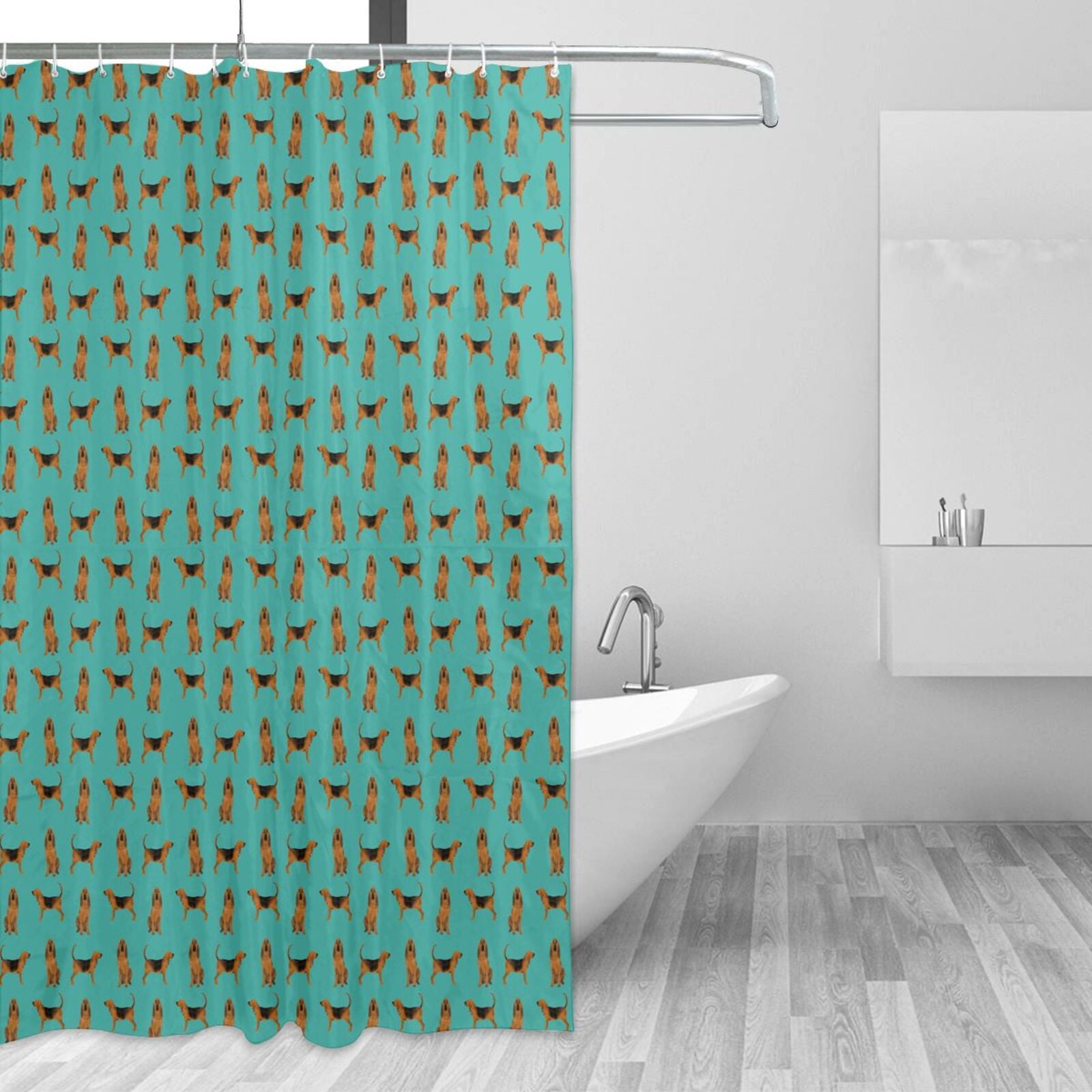 Bloodhound Dog Bathroom Decor Shower Curtains for Bathroom with Hooks