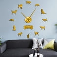 thumbnail image 1 of Bloodhound Dog Breed Home Decor Wall Art Clock Watch Saint Hubert Hound Silent Quartz Frameless Big Wall Clocks Puppy Dog Decor(Gold,27inch), 1 of 7