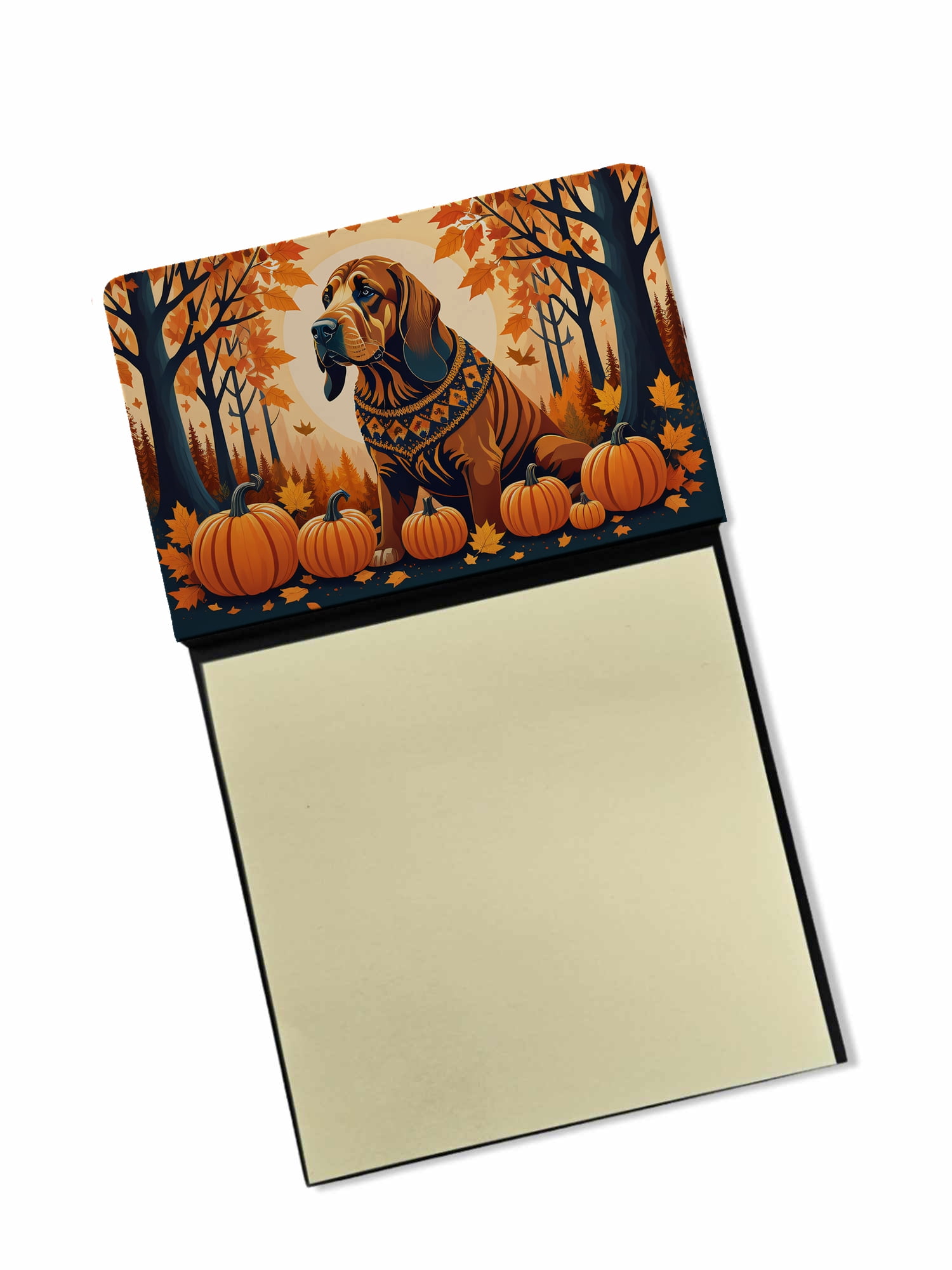 Bloodhound Fall Sticky Note Holder 3.25 in x 5.25 in