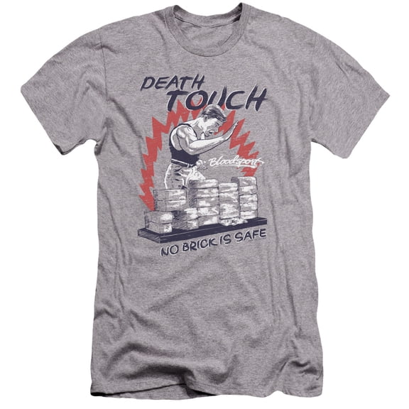 Bloodsport Death Touch Premium Adult Slim Fit 30/1 T-Shirt Athletic Heather