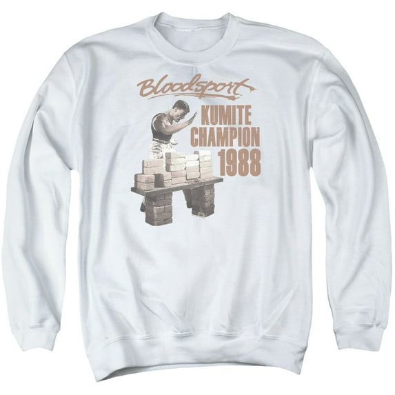 Bloodsport Duxash Adult Crewneck Sweatshirt White