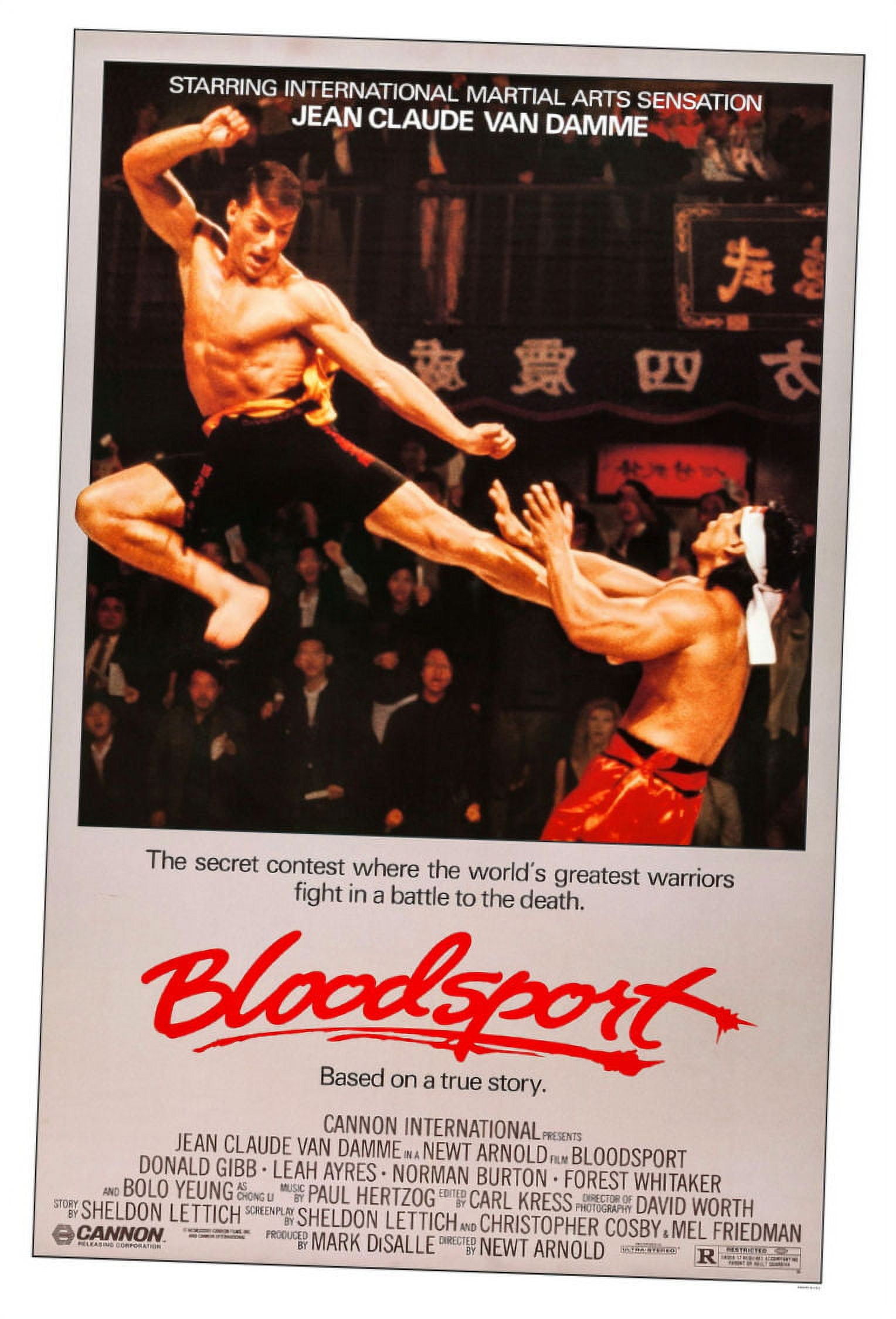Bloodsport Movie poster Metal Sign Art Print 8x12 Multi-Color Square ...