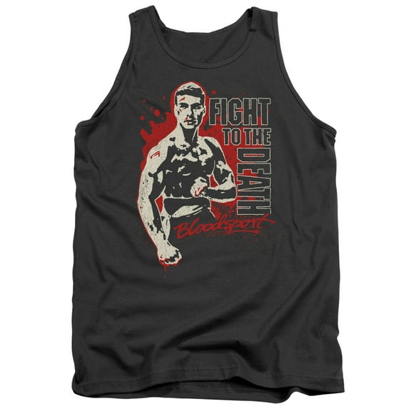 Bloodsport To The Death Adult Tank Top Charcoal
