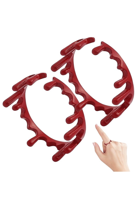 Bloodstain Effect Metal Ring, Adjustable Scary Jewelry for Halloween Gothic Accessories