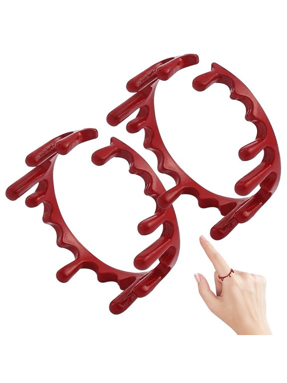 Bloodstain Effect Metal Ring, Adjustable Scary Jewelry for Halloween Gothic Accessories