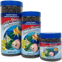 Bloodworms, Grade A Freeze Dried Bloodworms for Cichlids, Discus, Angels, Marines , Bettas All Tropicals Wafer & Pellet Mix Included 1.1oz Canister