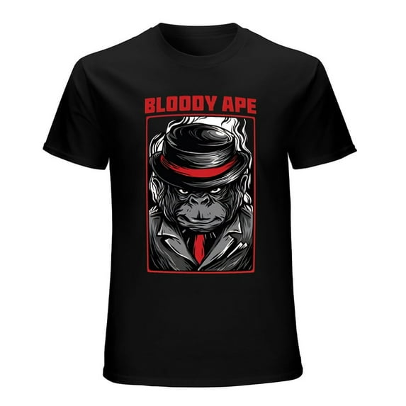 Bloody Ape Red Mafia T-Shirt Men's Bold Ape Design Tee