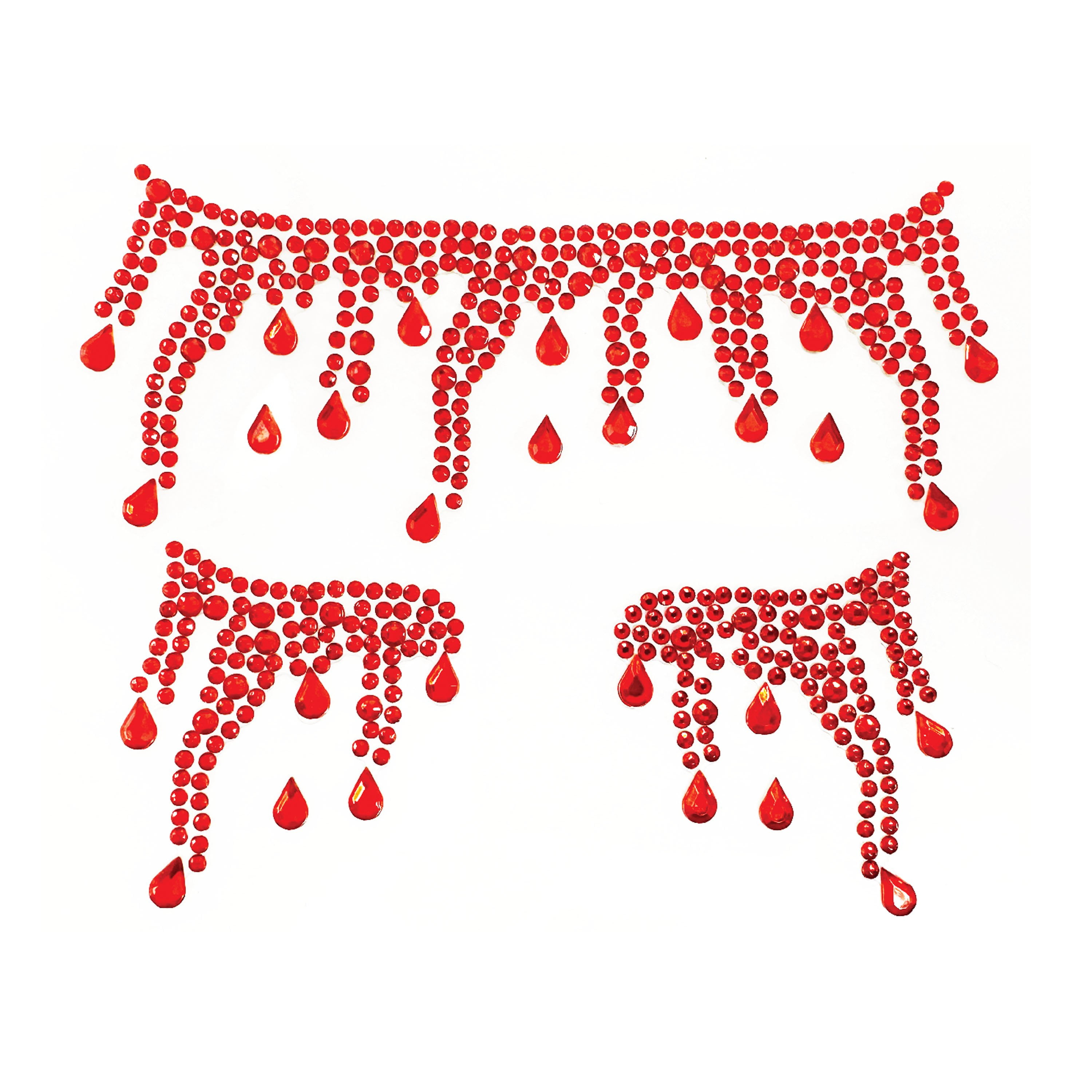 Bloody Face Neck Gems, Adult Halloween Accessory, by Fun World