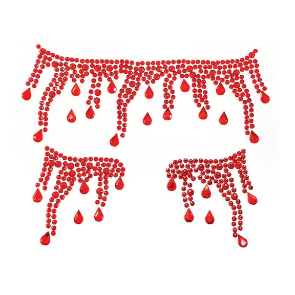 Bloody Face Neck Gems, Adult Halloween Accessory, by Fun World