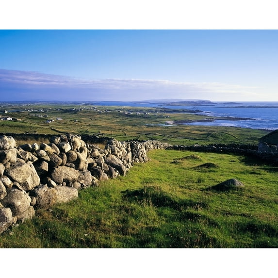 Bloody Foreland Co Donegal Ireland; Stone Wall And Landscape On A Headland by The Irish Image Collection / Design Pics