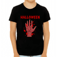 thumbnail image 1 of Bloody Hand Halloween Tshirts Boys Scary Zombie Halloween Shirts for Boys Halloween Shirt for Kids, 1 of 6