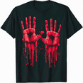 Bloody Handprint Red Hand Blood Splash Spooky And Bold Halloween Theme