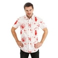 thumbnail image 1 of Bloody Haunted Halloween Button Up Shirt, 1 of 5