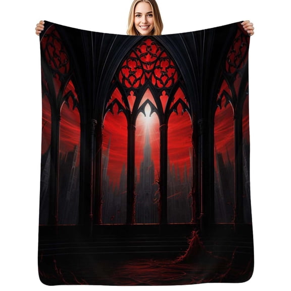 Bloody House Flannel Blanket Warm Soft Bedding Throws Winter Camping Chair Sofa Bed