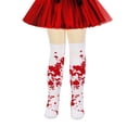 thumbnail image 1 of Bloody Knee Highs Socks Thigh High Socks Over the Knees Sock Long Tube Sock Halloween Cosplay Costume for Kids Hosiery, 1 of 9