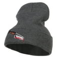 thumbnail image 1 of Bloody Knife Embroidered Long Beanie - Dk Grey OSFM, 1 of 5