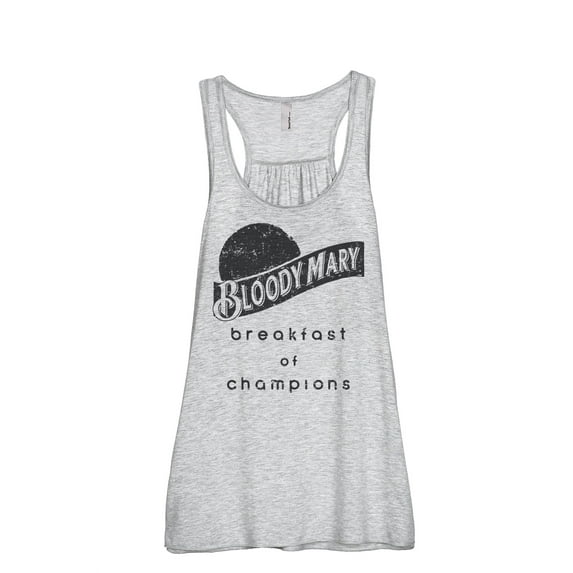 Bloody Mary Breakfast Of Champions Women's Fashion Sleeveless Flowy Racerback Tank Top Sport Grey Sm