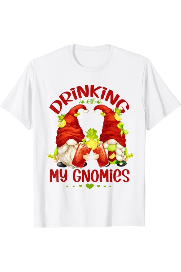Bloody Mary Gnome Gardener Drinking Gnomies T-Shirt