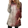 Bloody Print Halloween Costumes Woman 2024 Blood Splatter Tunic Tops