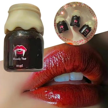 Bloody Tint Cherry | Color Lip Stain With Moisturizing Weightless & Non Sticky Finish Lip Stain | Proof & Lightweight Lip Tint Stain Long Lasting Lipstick Labial 12ML