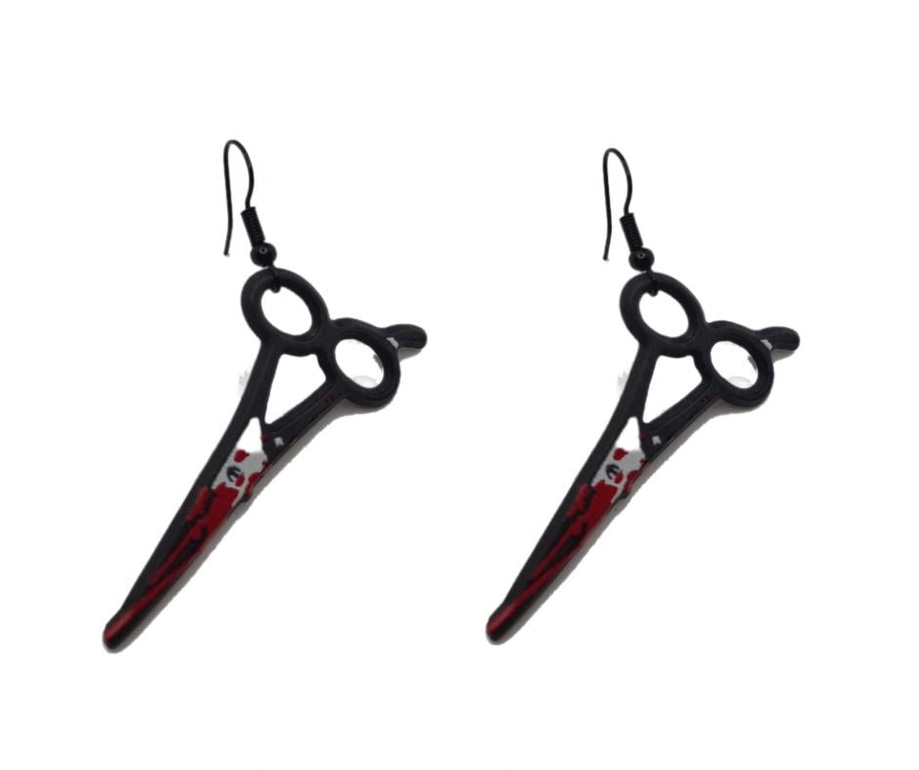 Bloody scissors earrings. Bloody weapon earrings. scissors - Walmart.com