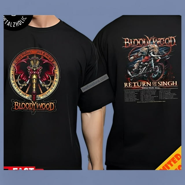 Bloodywood Return Of The Singh Tour 2025 Concert TShirt