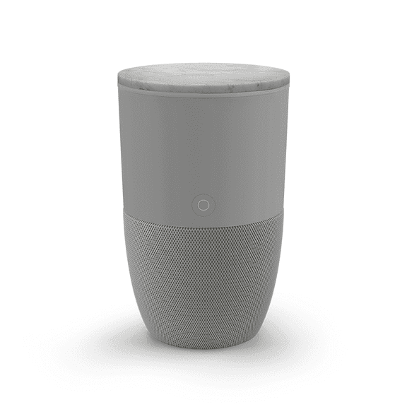 Dupray Bloom Air Purifier, Smart HEPA-13 Medical-Grade Filtration, Large Rooms (1,517 Sq. Ft.) Grey Special Edition with Marble Accent Table