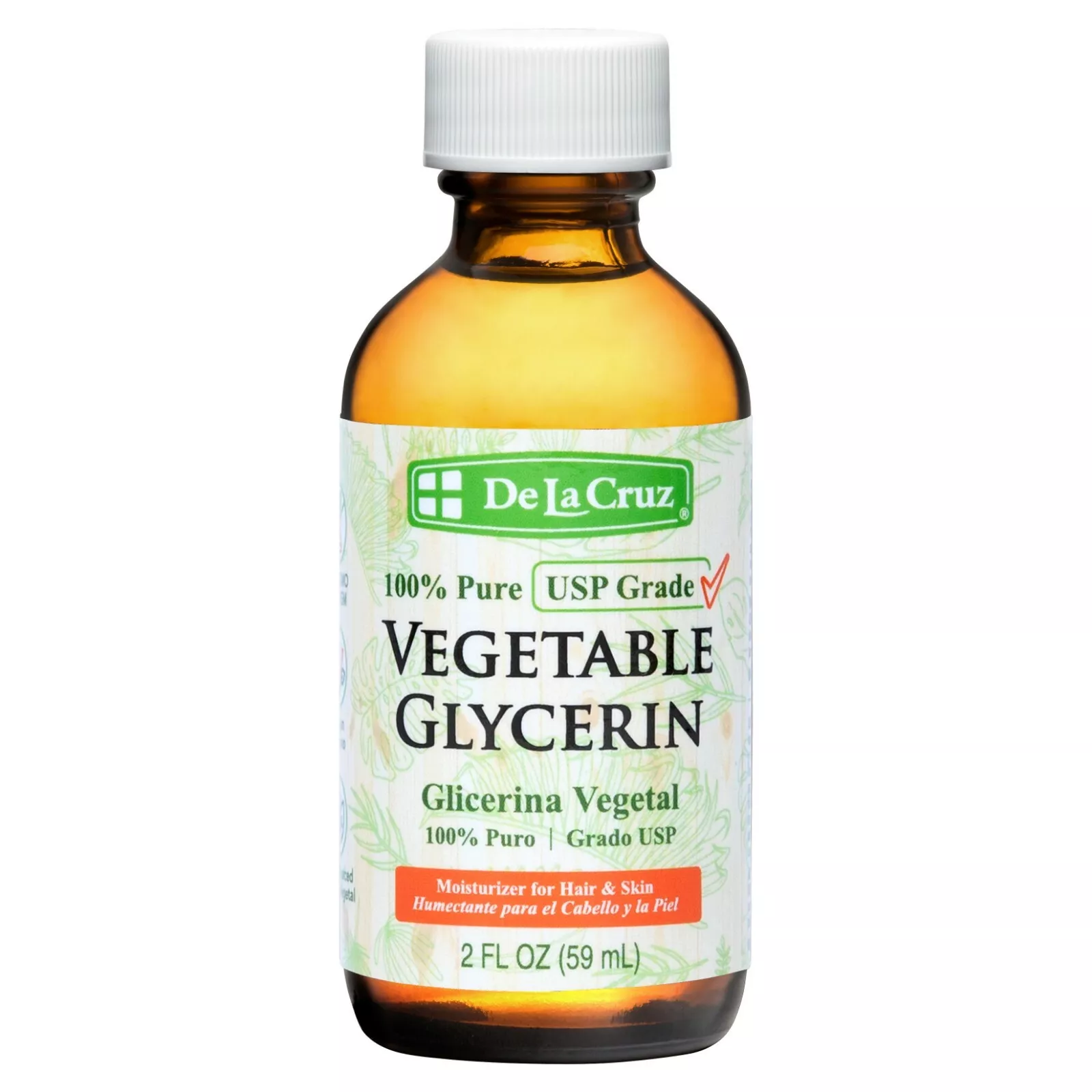 Bloom Beauty De La Cruz Pure Vegetable Glycerin USP Grade, Bottled in USA, 2 FL OZ59 ml