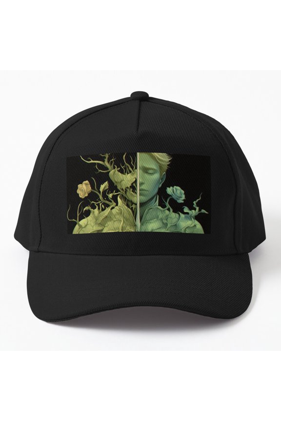 Bloom Blade Broken Baseball Hat, Floral and Edge Statement Graphic Design, Classic Cap