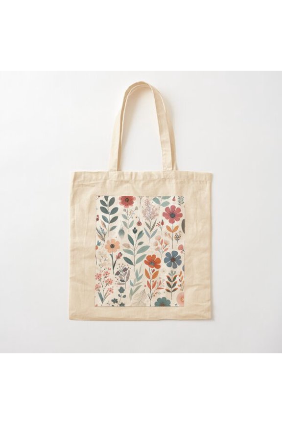 Bloom Blis Canvas Tote Bags, Reusable Shopping Bag
