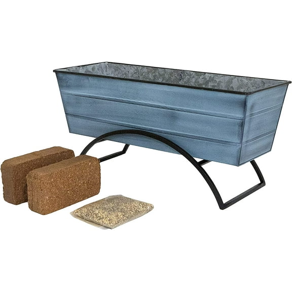 Bloom Box Garden Growing Kit Medium Blue with Odette Stand