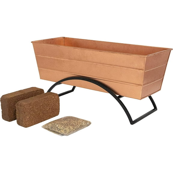 Bloom Box Garden Growing Kit Medium Copper with Odette Stand