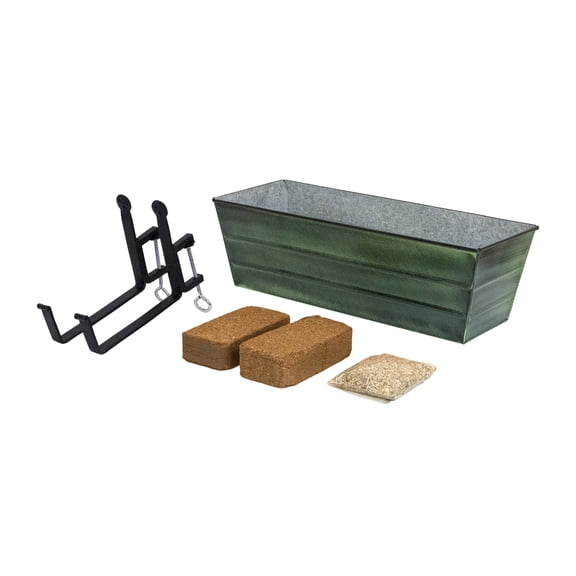 Bloom Box Garden Growing Kit, Medium Green with Clamp-On Brackets,