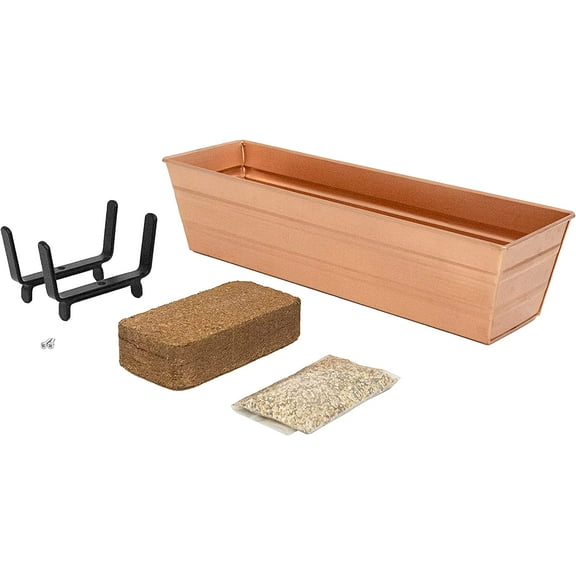 Bloom Box Garden Growing Kit Small Copper with Brackets for 2 x 4 Railings