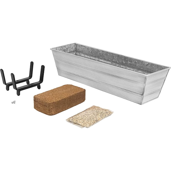 Bloom Box Garden Growing Kit Small White with Brackets for 2 x 4 Railings